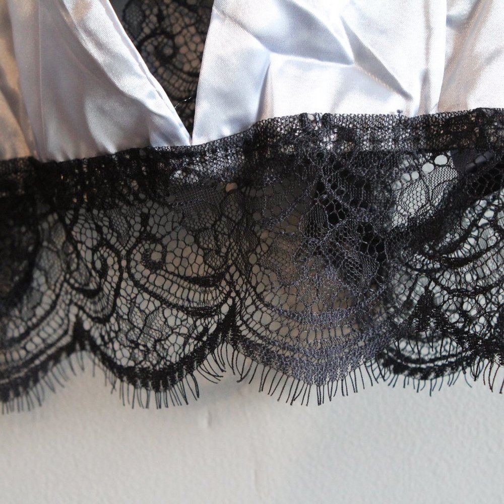 Sexy Lingerie Pjs Bralette and Tap Shorts Sliver - Picture 8 of 9